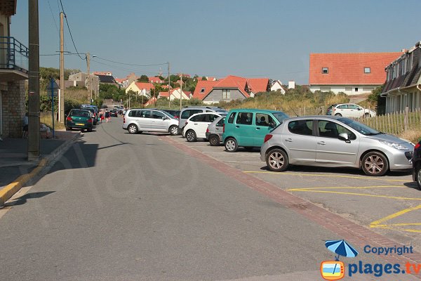 Parking pour la plage d'Ambleteuse