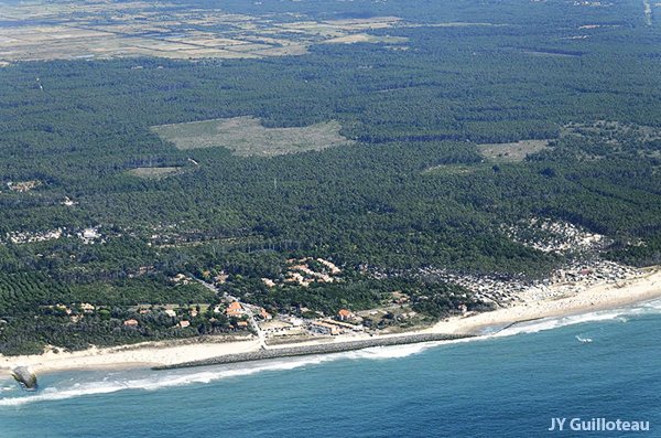 Photo aérienne de la plage d'Amélie à Soulac sur Mer