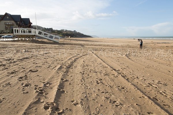 Beach of Ammonites in Benerville sur Mer toward Blonville