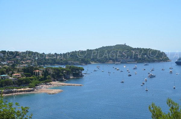 Photo of the Guardian Angel beach in Villefranche sur Mer in summer