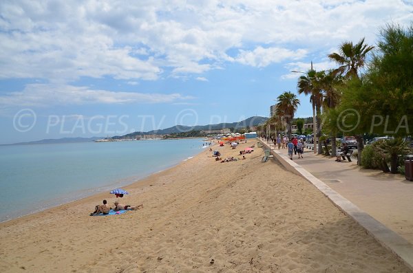 Anglade beach in Lavandou in France