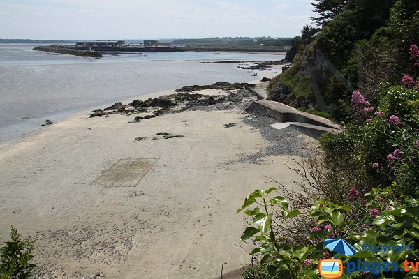 Cale de mise à l'eau dans l'anse aux moines à Plérin