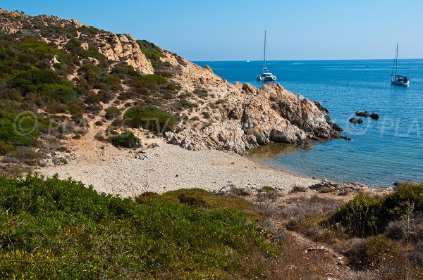 Creek in the Revellata gulf in Corsica