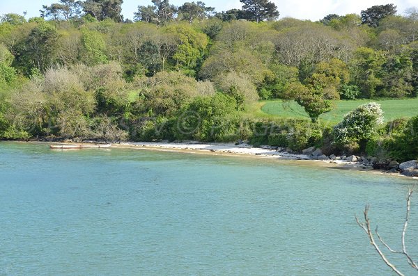 Photo de la plage dans l'anse de Pellinec à Port Blanc