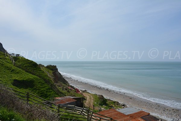 Plage d'Octeville sur Mer en direction du Havre