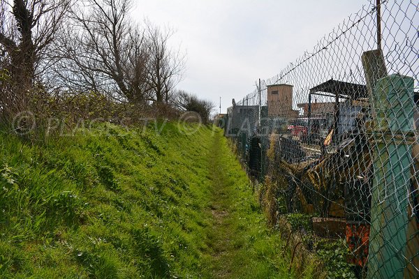 Sentier d'accès à la plage d'Octeville sur Mer