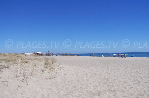 Plage d'Aqualand à Leucate