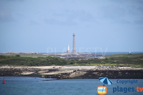 Ile Vierge avec son phare vue de Landéda