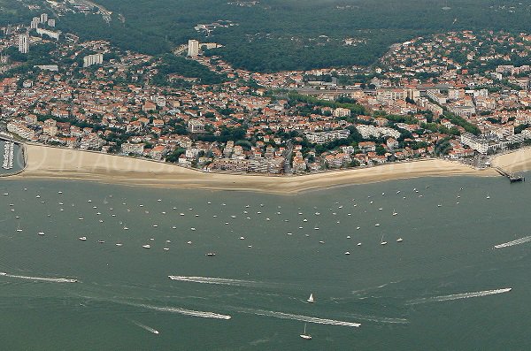 Arcachon beach in France