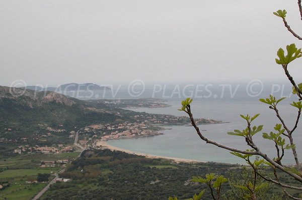 Aregno beach and view on Algajola and Sant Ambroggio - Corsica