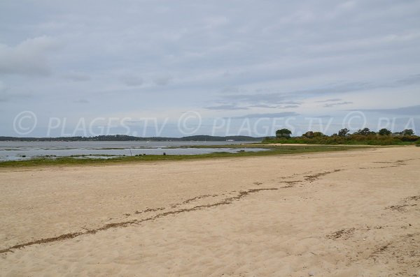 Photo de la plage d'Arès côté bassin d'Arcachon à côté de la jetée