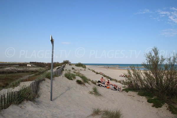 Aresquiers sand beach in Frontignan in France