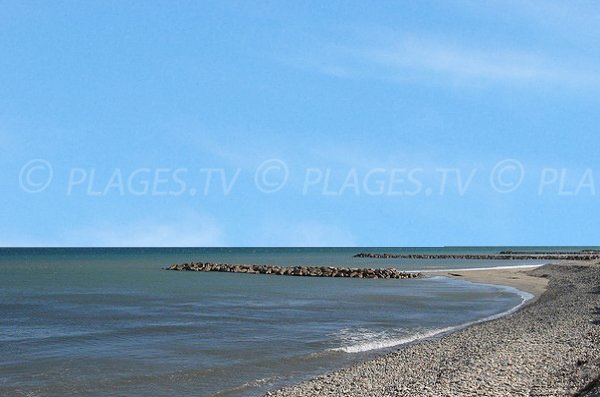 Aresquiers beach in Frontignan - towards Maguelone