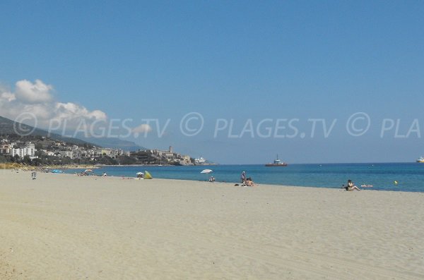 Arinella beach in Bastia in Corsica