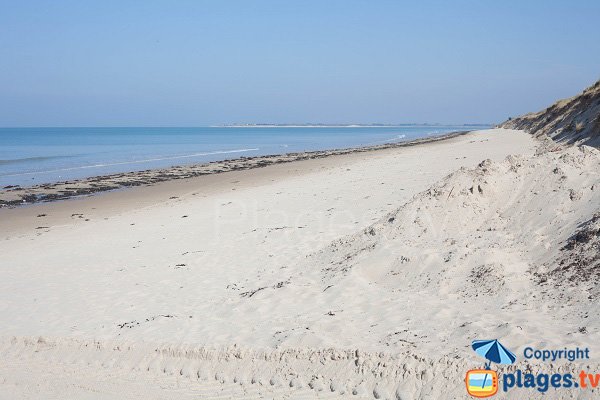 Armanville beach in Pirou in France