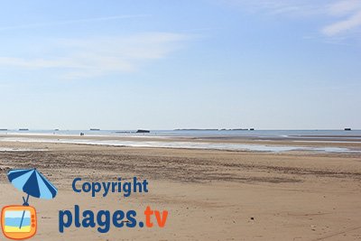 Asnelles beach in Normandy