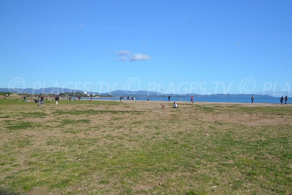Lawn on the Ayguade beach in Hyères