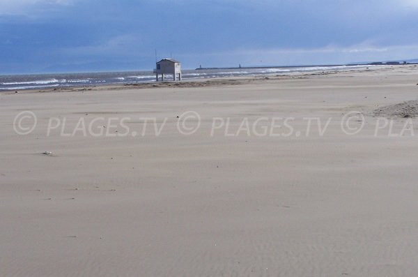 Ayguades beach in Gruissan in France