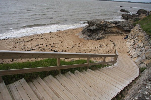 Accès à la plage de la baie des Dames à Assérac