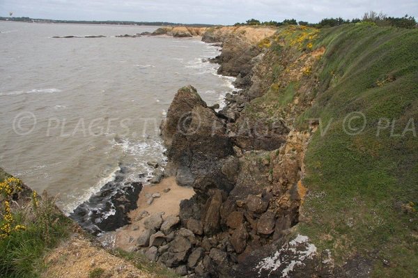 Cliffs around Pen Bé point in Assérac