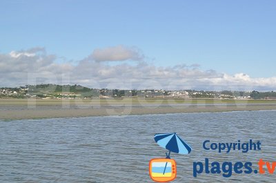 Plage à Hillion dans la baie de St Brieuc