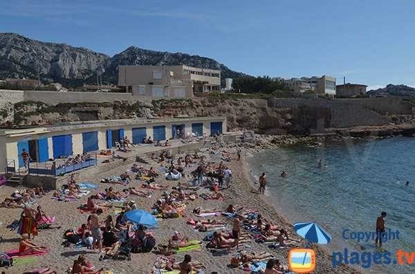 Bain des Dames beach in Marseille in France