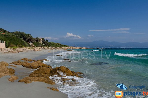 Rochers sur la plage de Barbicaja - Ajaccio