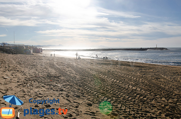 Plage de La Barre à Anglet en allant vers le sud