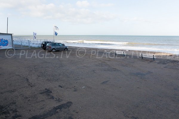 Parking of Nautical Center beach in Villers sur Mer