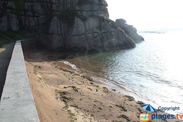 Beach in the rocks of Saint Guirec in Brittany