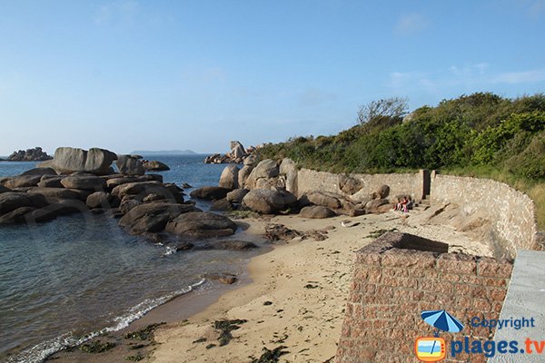 Photo de la plage de la Bastille à Ploumanach