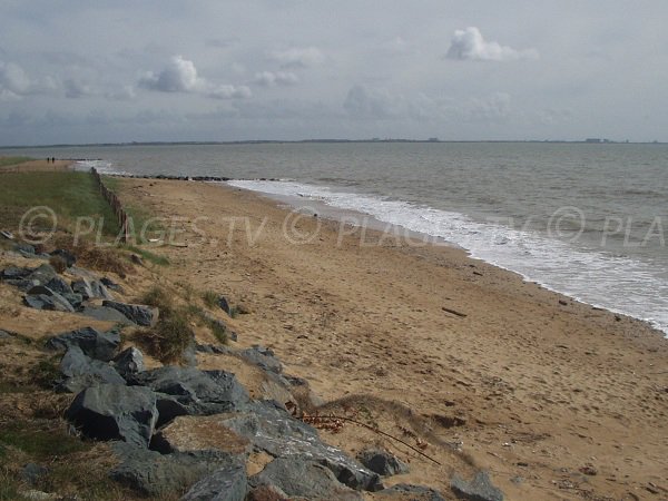 Point of Aiguillon beach in Vendee