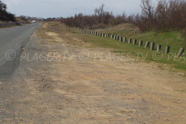 Parking of Batterie beach in Aiguillon sur Mer