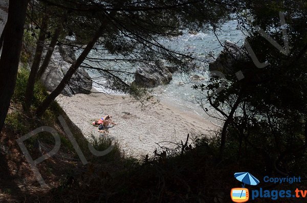 Cala sulla strada costiera di Cap Brun a Tolone