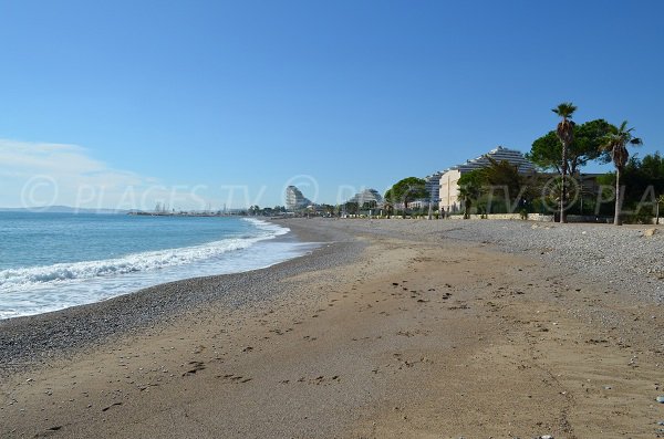 Partie du côté de Cagnes sur Mer de la plage de la Batterie