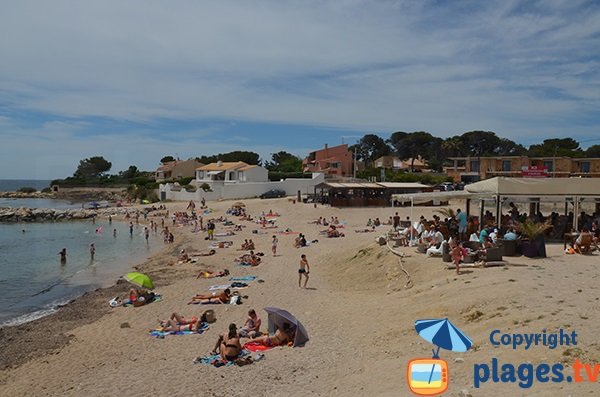 Photo de la plage des Baumettes à Sausset les Pins