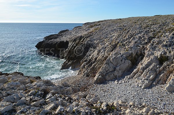 Kleine Bucht in der Nähe der Bucht von Beaumaderie