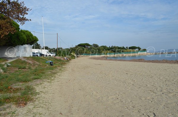 Sand beach of Beauvallon in Port Grimaud - France