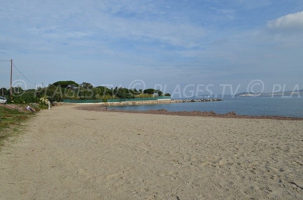 Beauvallon beach in Port Grimaud in winter