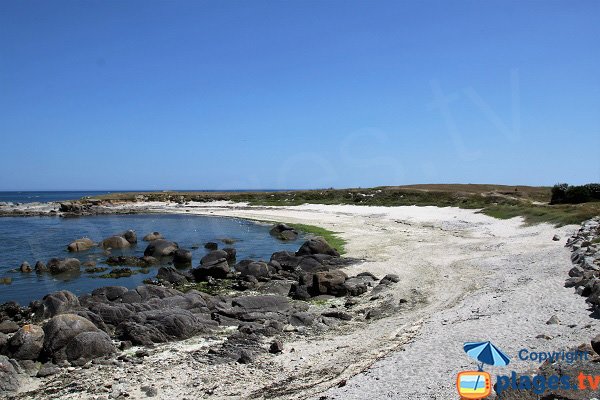 Beach with dunes in Brignogan-Plage in France