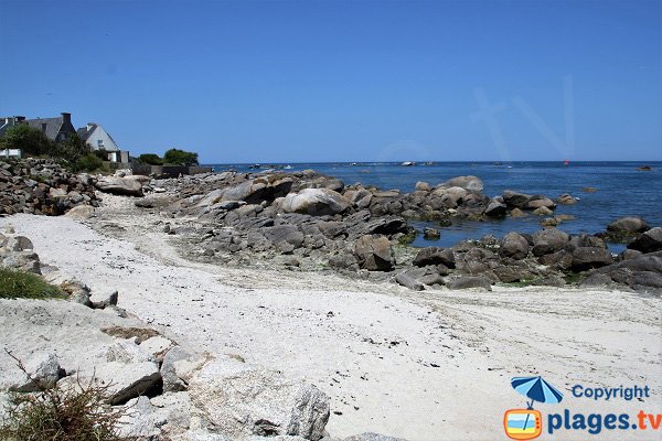 Felsen am Strand von Beg ar Scarf