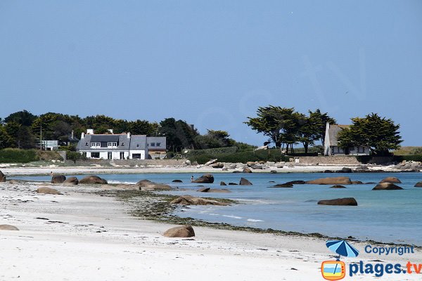 Foto vom Strand Beg ar Scarf in Brignogan-Plage