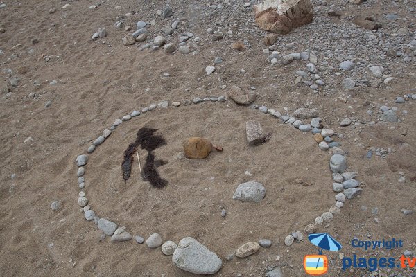 Land-art on Plouha beach