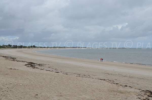 Plage de Beg Lann avec vue sur la plage de Suscinio - presqu'ile du Rhuys