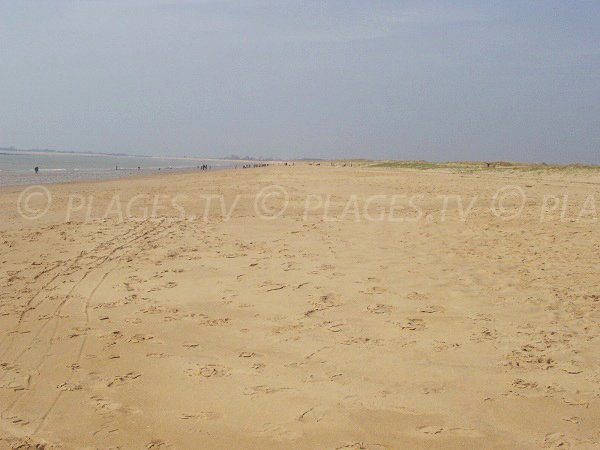 Plage de Bellugas avec vue sur les dunes de La Faute sur Mer