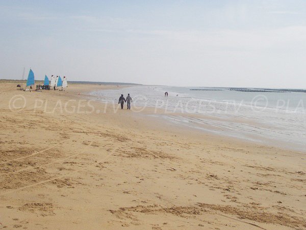 Vue sur la pointe d'Arçay depuis la plage des Bellugas à La Faute