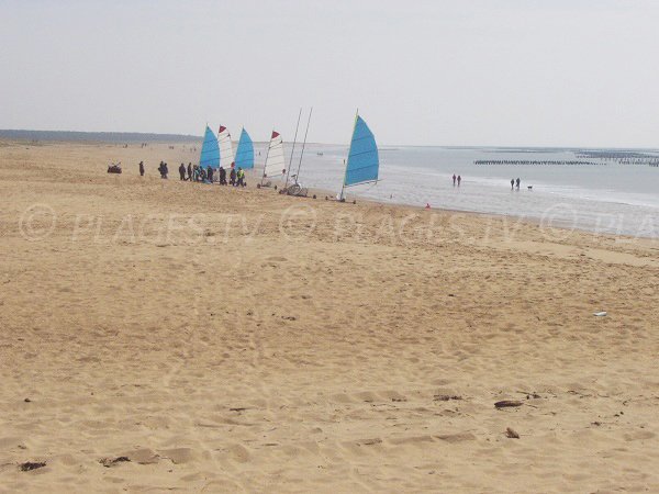 Bellugas beach in La Faute sur Mer in France