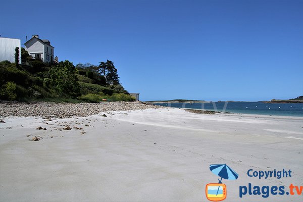 Plage de Beniguet à Saint Pabu à marée basse