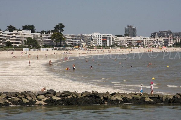 Spiaggia di Benoit di La Baule visto da Pouliguen