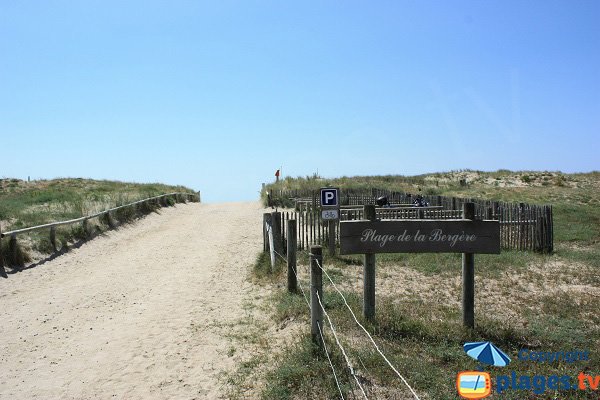 Trail laid of Bergère beach - La Barre de Monts